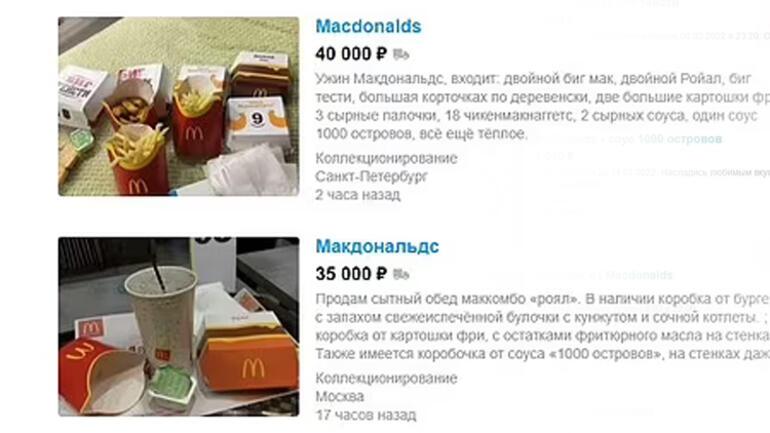 Rusyada McDonalds çılgınlığı Menüler satışa çıktı...