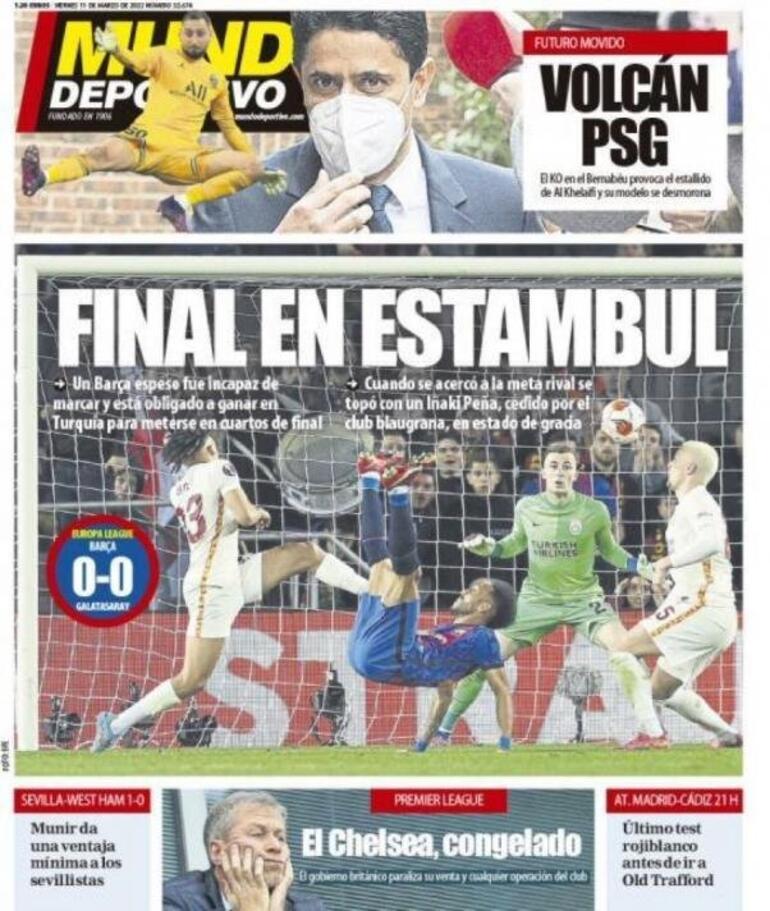 Barcelona-Galatasaray maçı İspanya ve dünya basınında Cehennem başlıkları ve dikkat çeken Kerem Aktürkoğlu detayı...