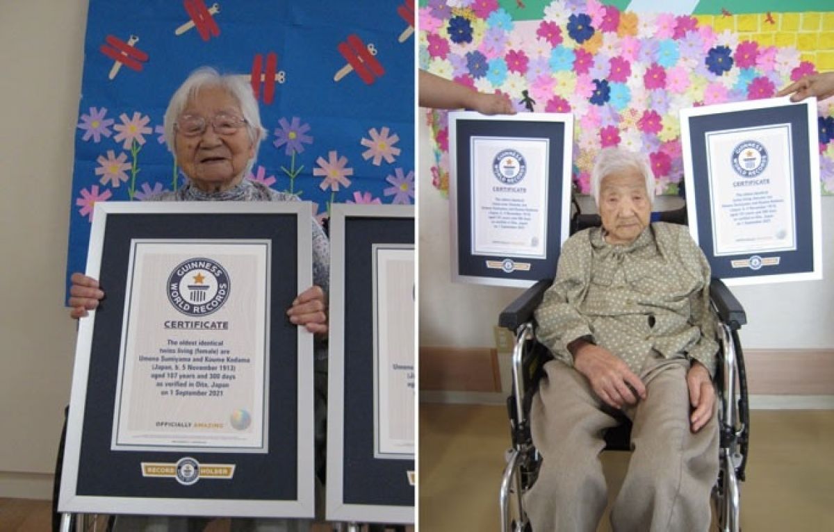 Dünyanın en yaşlı tek yumurta ikizleri Japonya da tescillendi #1