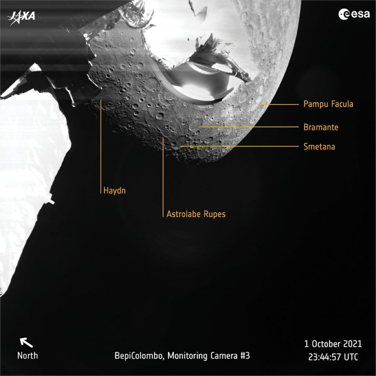 Avrupa Uzay Ajansı, Merkür ün ilk fotoğraflarını gönderdi #1