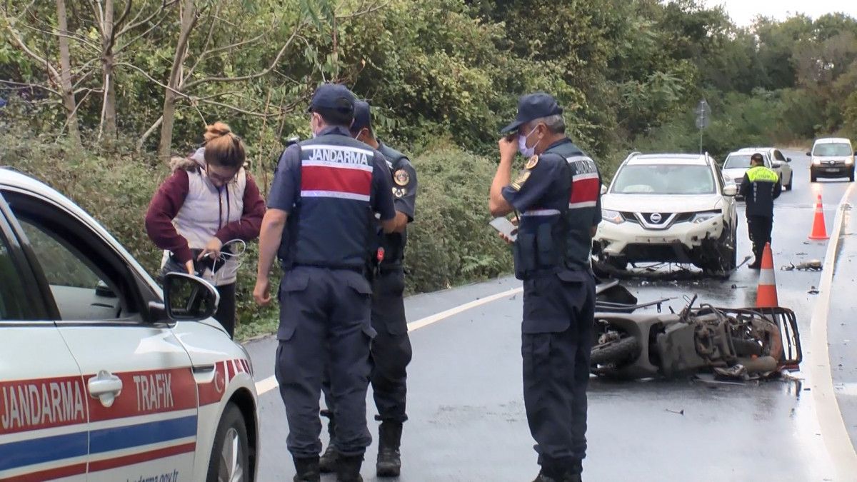 Sarıyer deki kadının otomobille çarptığı motosikletli vefat etti #10