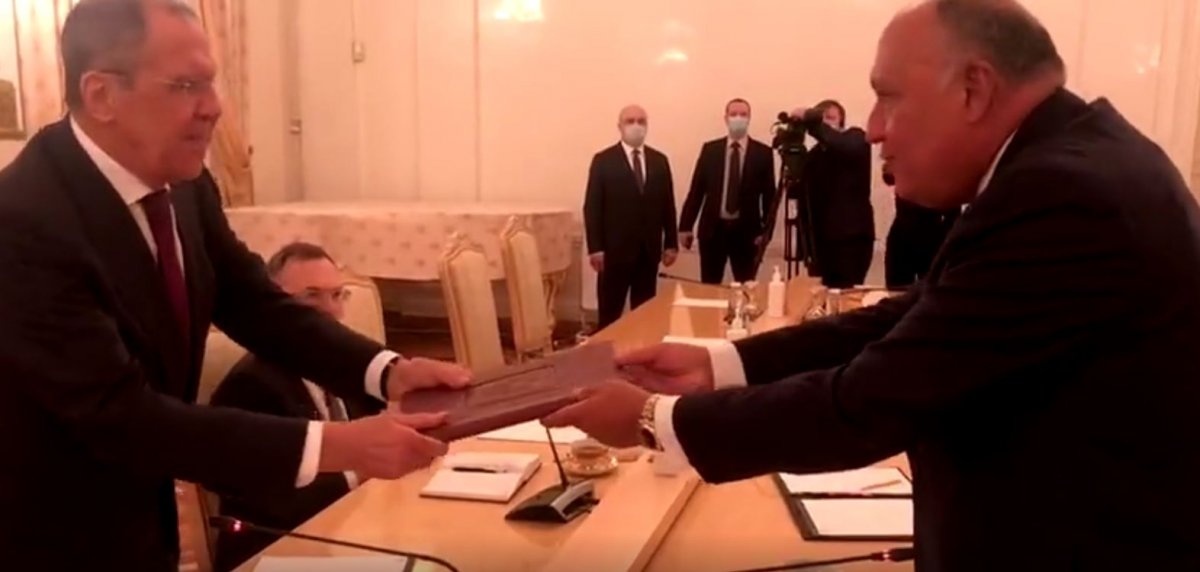 Mısır Dışişleri Bakanı Şukri, Sergey Lavrov ile görüştü #1