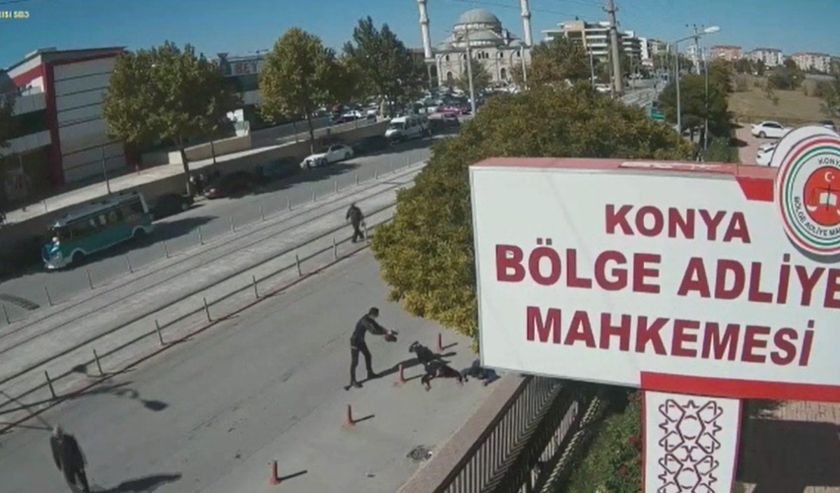 Konya’da, avukata silahla saldıran şahısların yakalanma anları kamerada #4