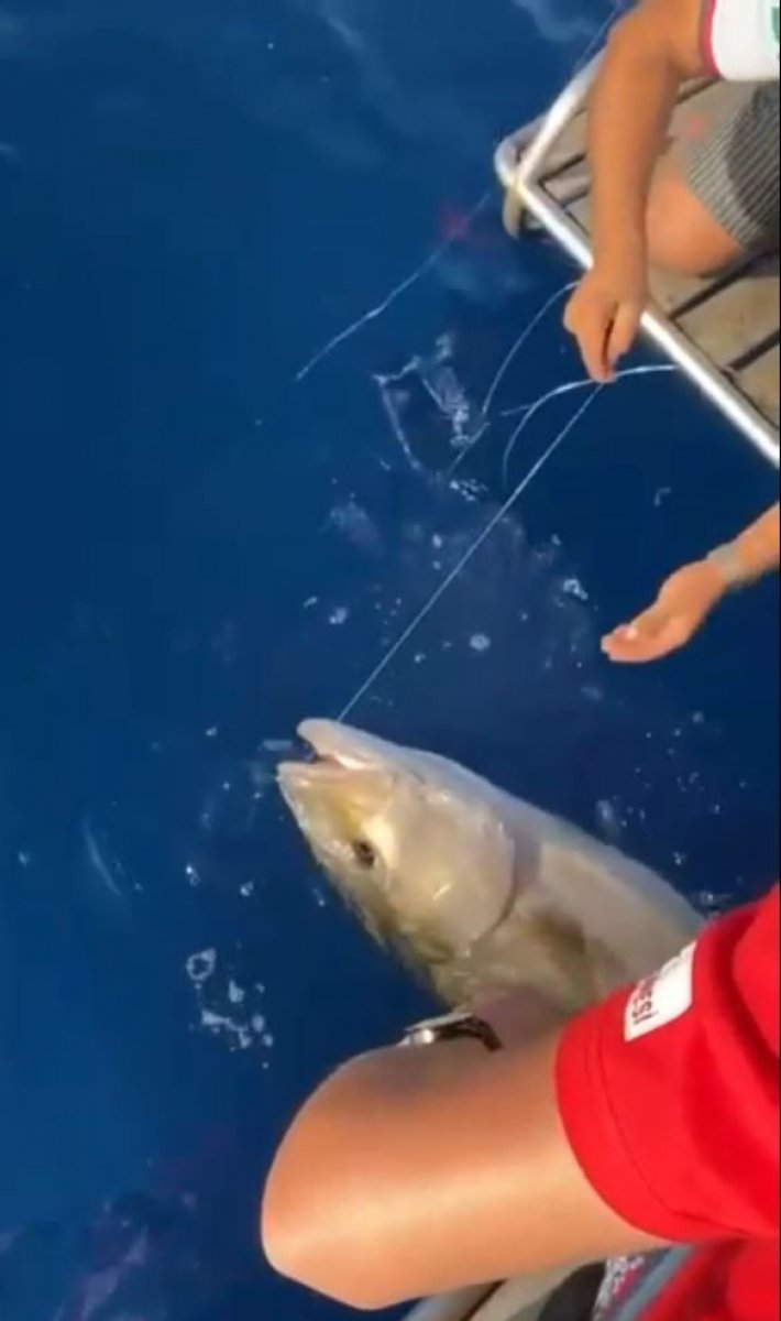 Antalya da 42 kilo balık tutan genç kendi rekorunu kırdı #1