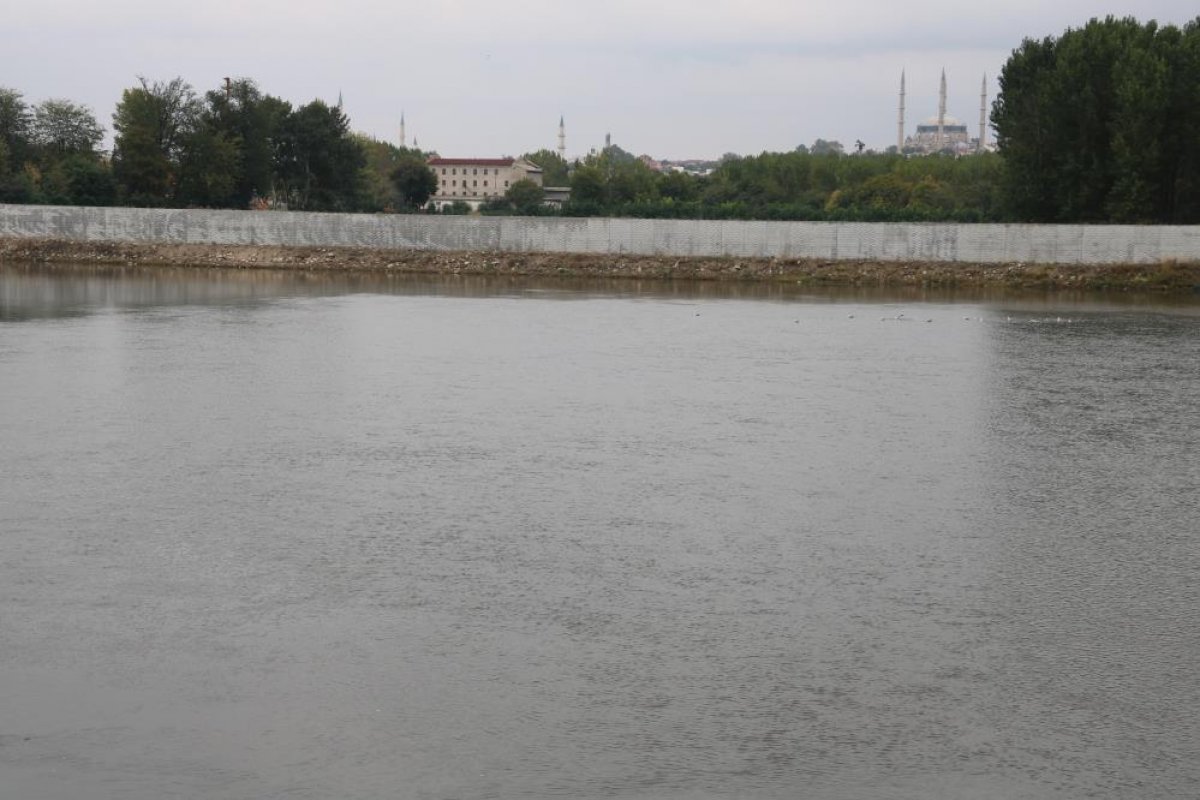 Edirne de nehirlerde su taşkını yaşandı #8