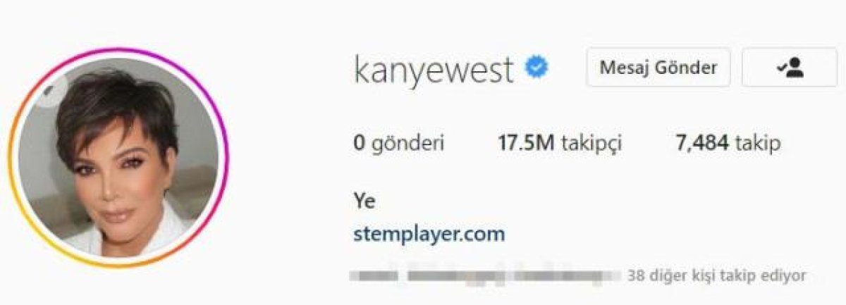Kanye West, profil fotoğrafını Kris Jenner yaptı #1